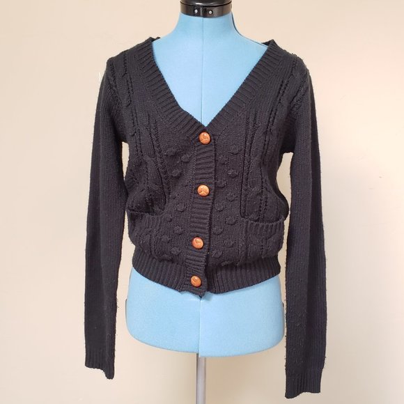 Get COZYYYY in this textured cardigan with elbow patches! - Picture 1 of 4